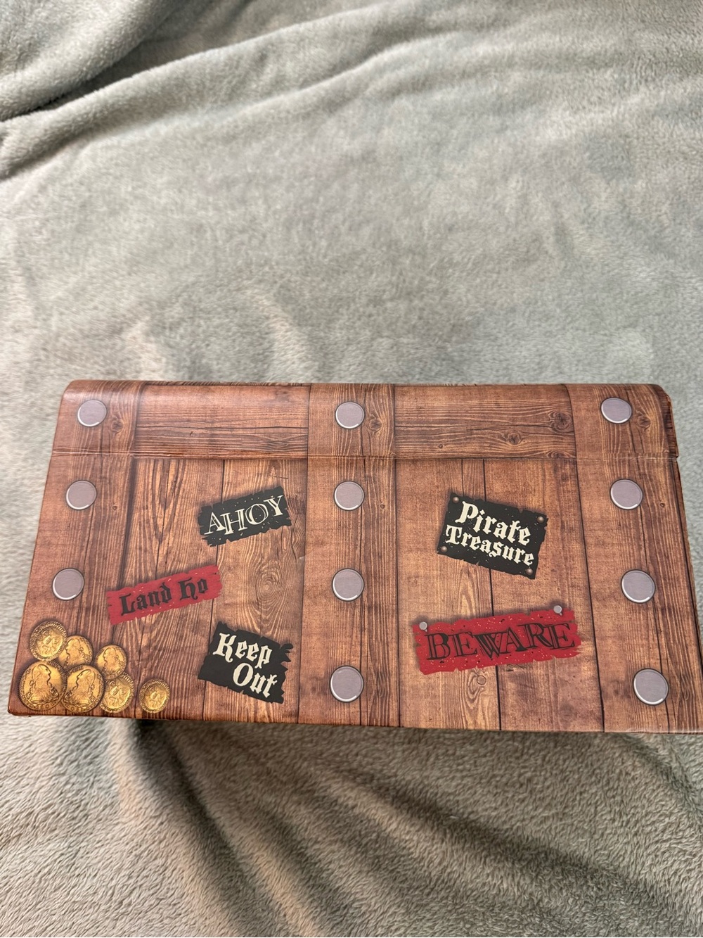 Pirate Themed Treasure Chest “Keep Out” W/ Latch - Picture 4 of 13